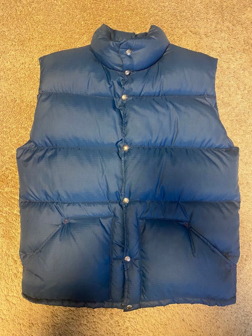 美品70s ノースフェイスTHE NORTH FACE 茶タグ ダウンベスト