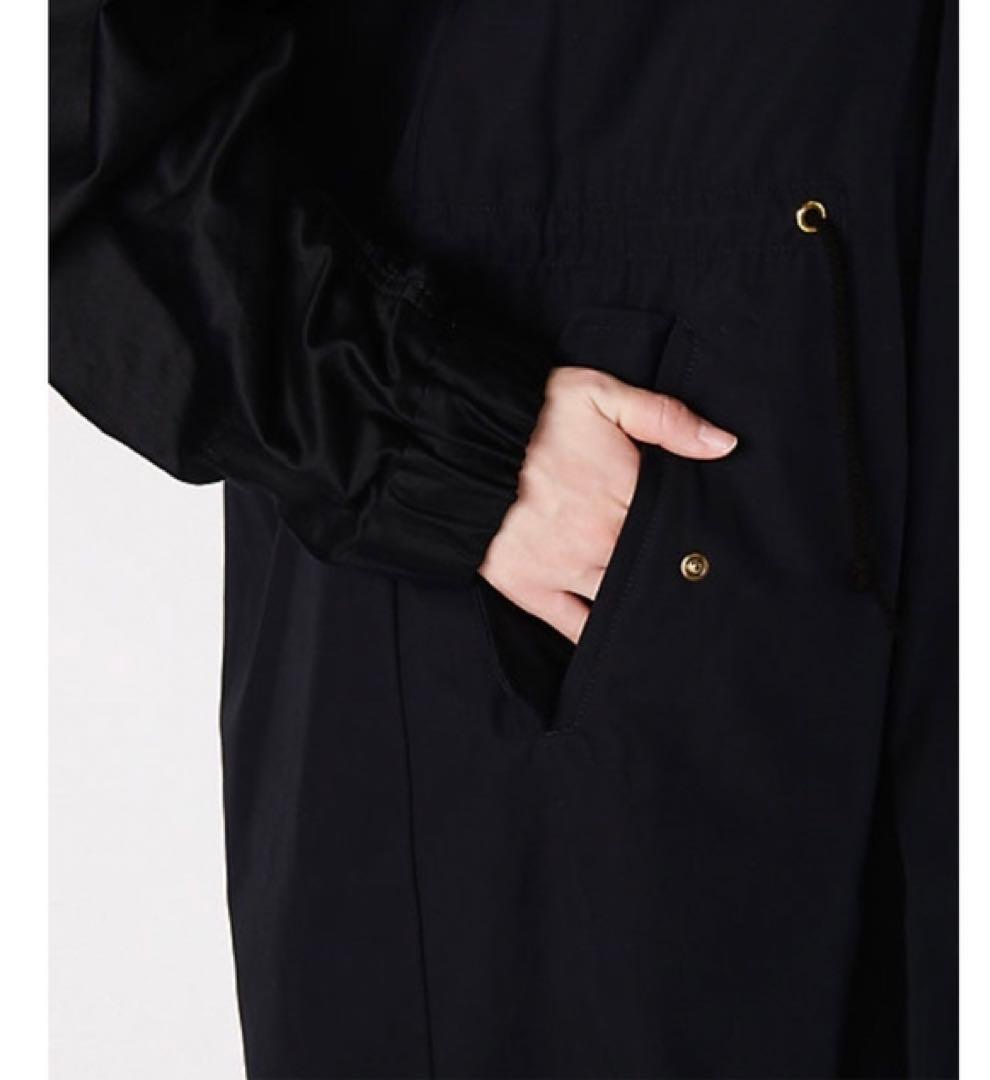 ミュベール　ネイビー　刺繍　モッズコート