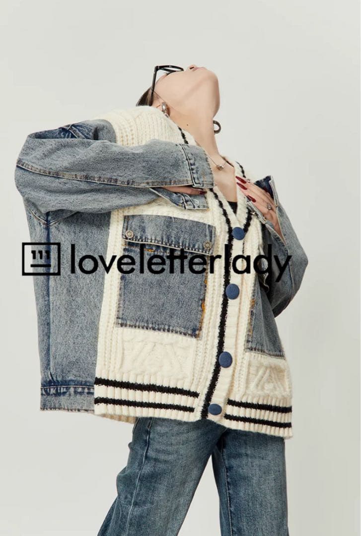 AuroraBoutique LLL LAB ニット＆デニムジャケット