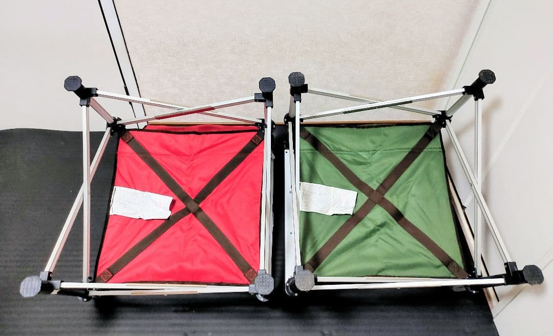 Coleman 2wayキャンプチェアー　2点セット　赤新品　緑美品