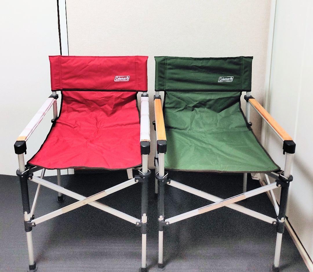 Coleman 2wayキャンプチェアー　2点セット　赤新品　緑美品