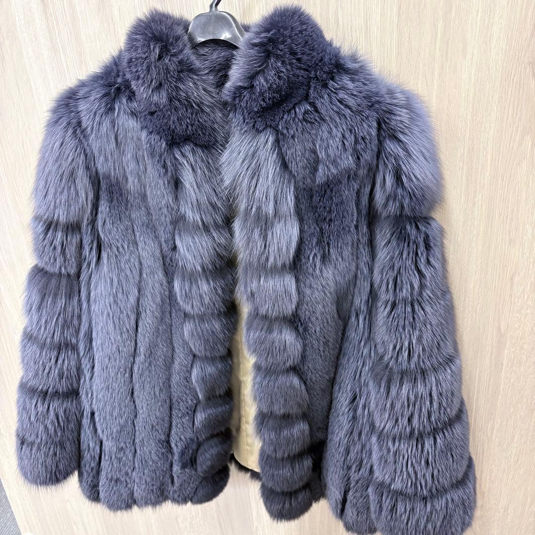 【SAGA FOX 】11号 高級フォックス コート ブルーグレー