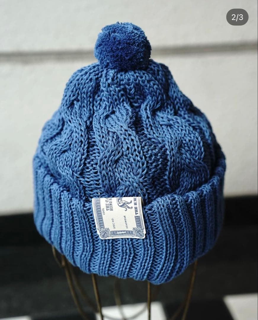 THE H.W.DOG&CO. ニット帽 CHUNKY CABLE BEANIE