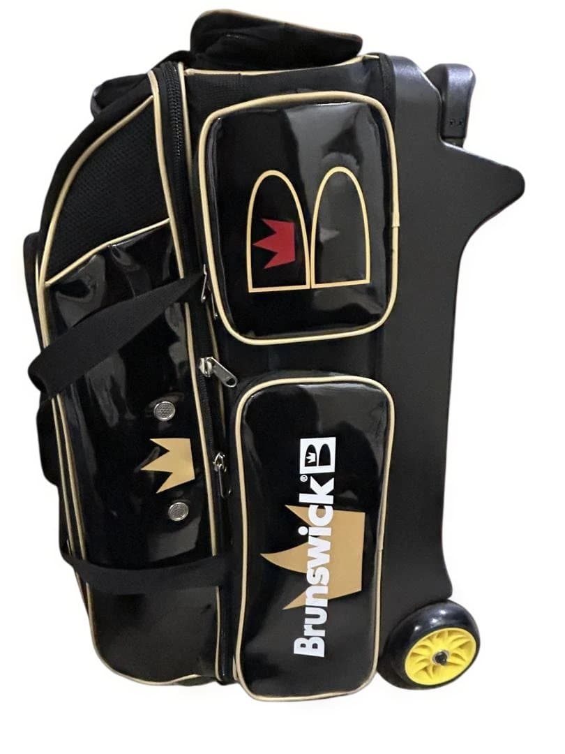 3個用 ボウリングバッグ Brunswick ブランズウィック ゴールド程度良