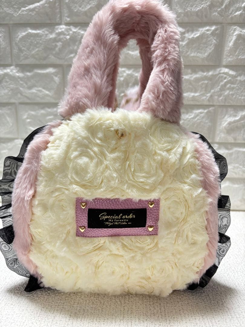 そ*2様 コヤンイサムチョン　ファーフリルバッグ　ピンク　ルミちゃん　ヒョウ柄う