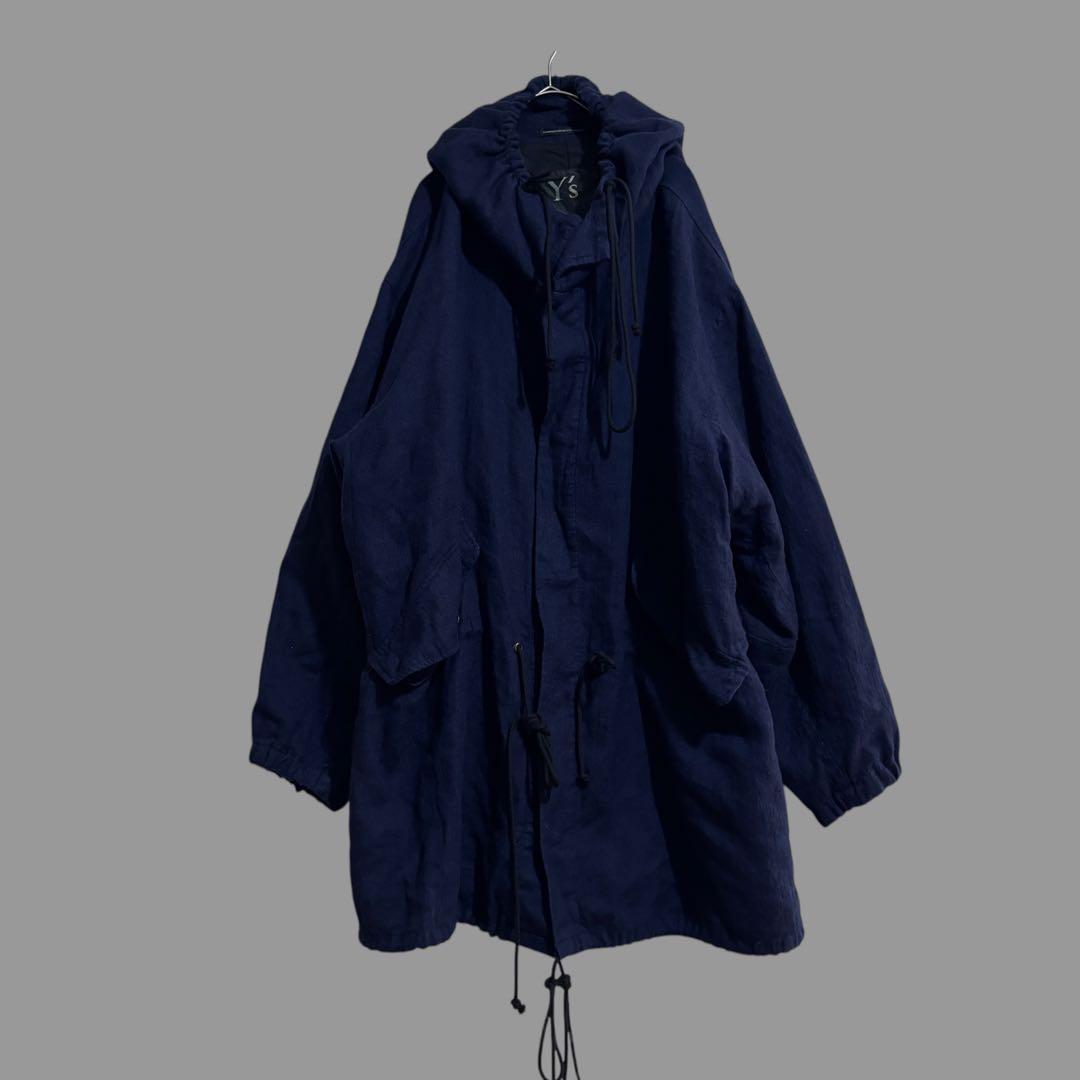 ▫️2021年y's リネン混フードジャケット　ワイズ　ヨウジヤマモト