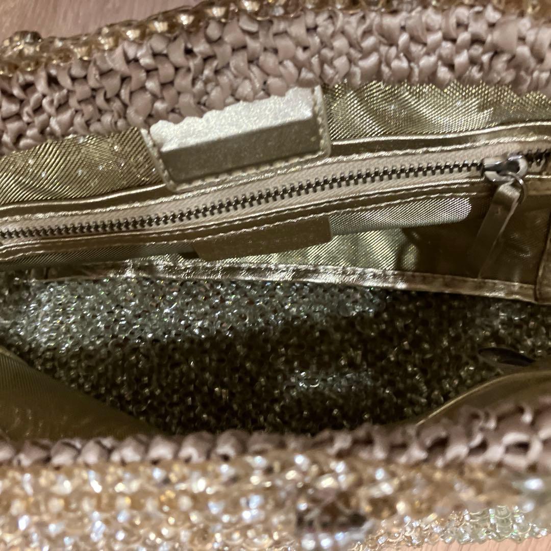 アンテプリマ　シルバー ビーズ パーティーバッグ