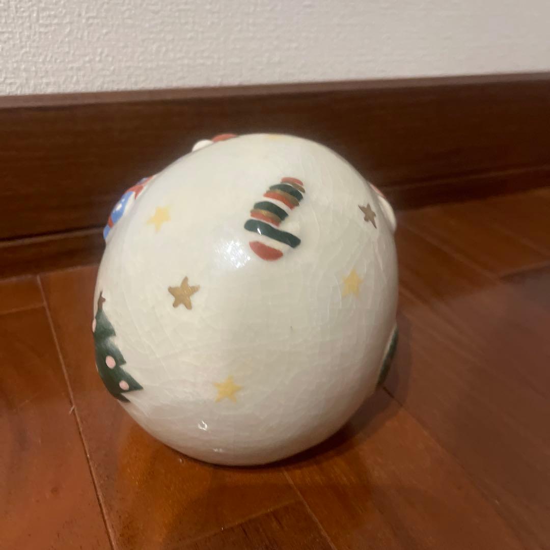 楽入釜　サンタクロース 陶器製　清水焼