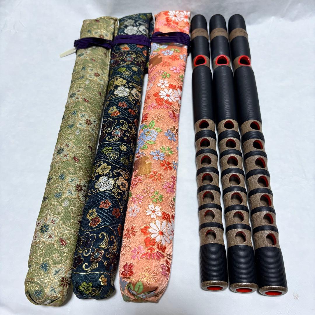 龍笛　雅楽　プラスチック製　3本セット