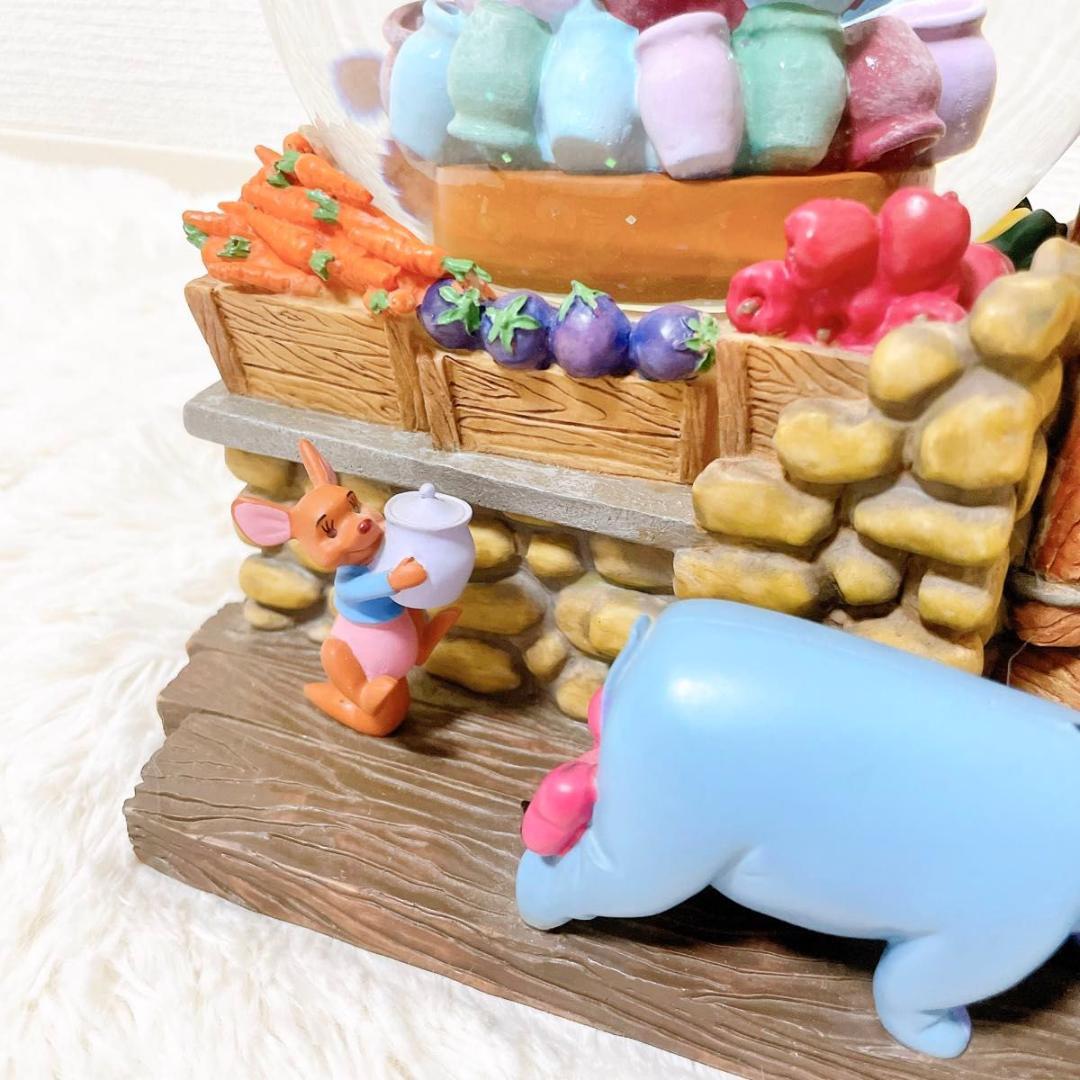 【希少】 ディズニー プーさん スノードーム 陶器 オルゴール 動作品