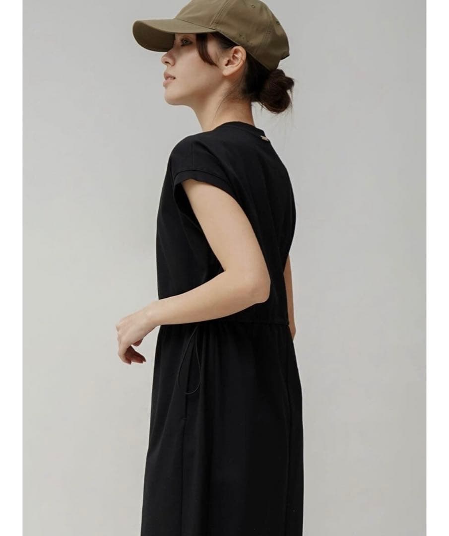 ヤマダヤ YORT 【２wayストレッチ】ドロストカットワンピース 半袖ワンピ