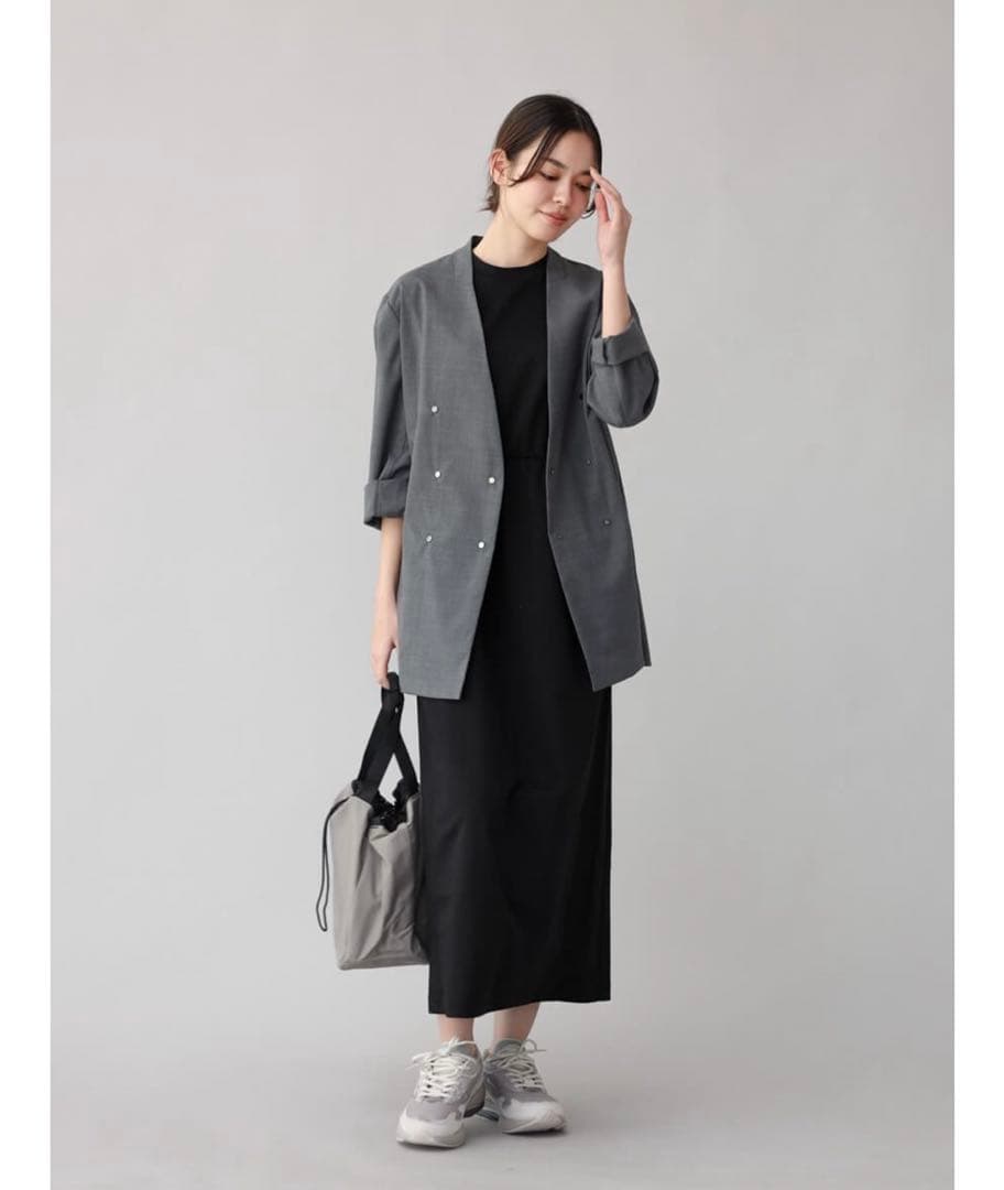 ヤマダヤ YORT 【２wayストレッチ】ドロストカットワンピース 半袖ワンピ