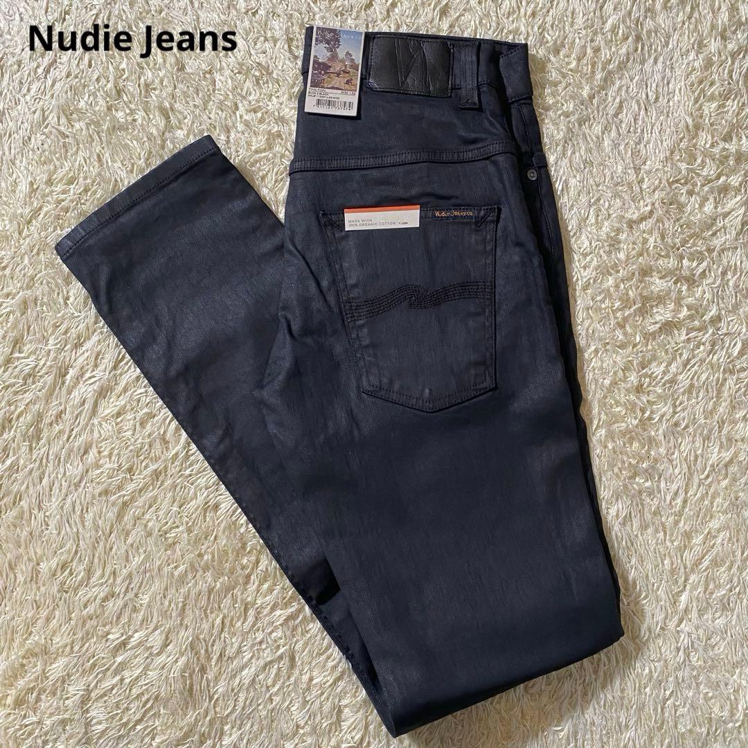 【新品】ヌーディージーンズ デニム THIN FINN 黒 W30 L32