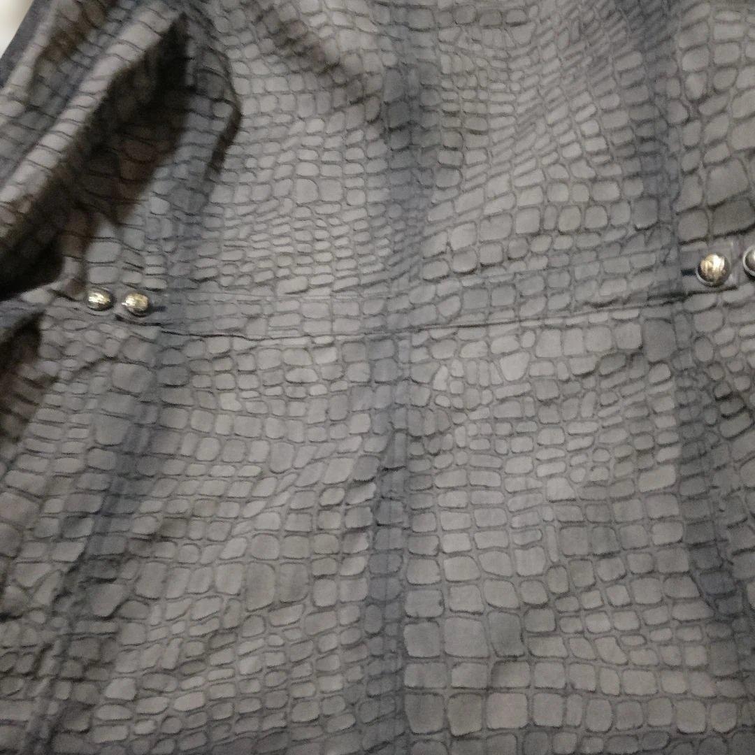 Roen クロコ型押し ミリタリージャケット 部分パイソン ディアスキン 46