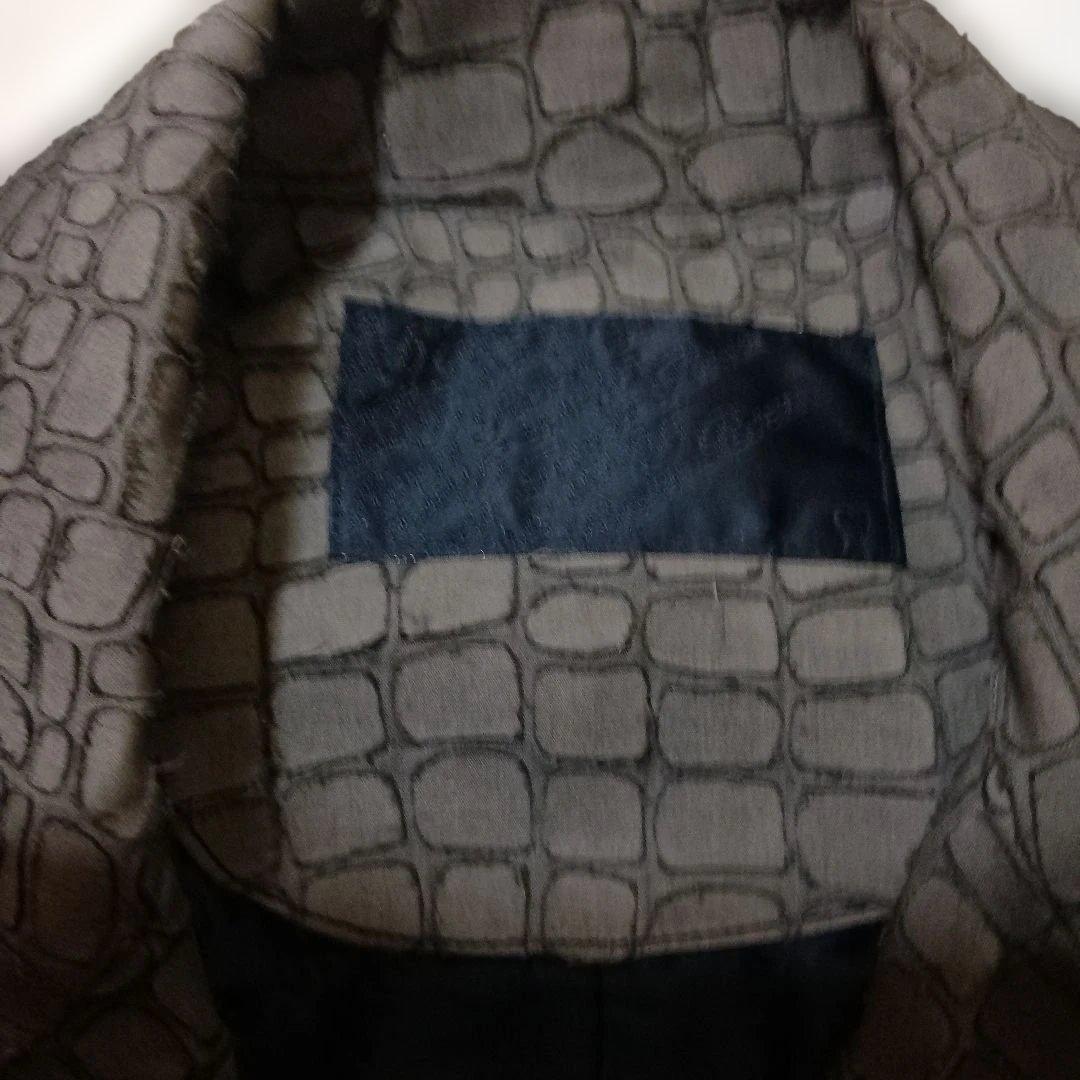 Roen クロコ型押し ミリタリージャケット 部分パイソン ディアスキン 46