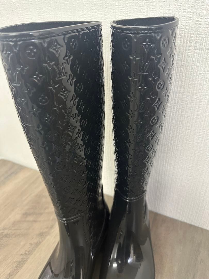 美品！Louis Vuitton ブラック ラバーブーツ　レインブーツ