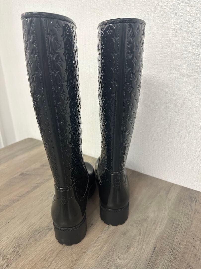 美品！Louis Vuitton ブラック ラバーブーツ　レインブーツ