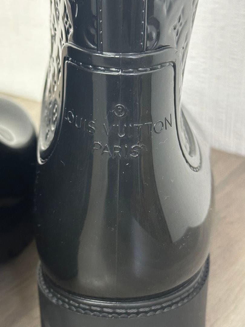 美品！Louis Vuitton ブラック ラバーブーツ　レインブーツ