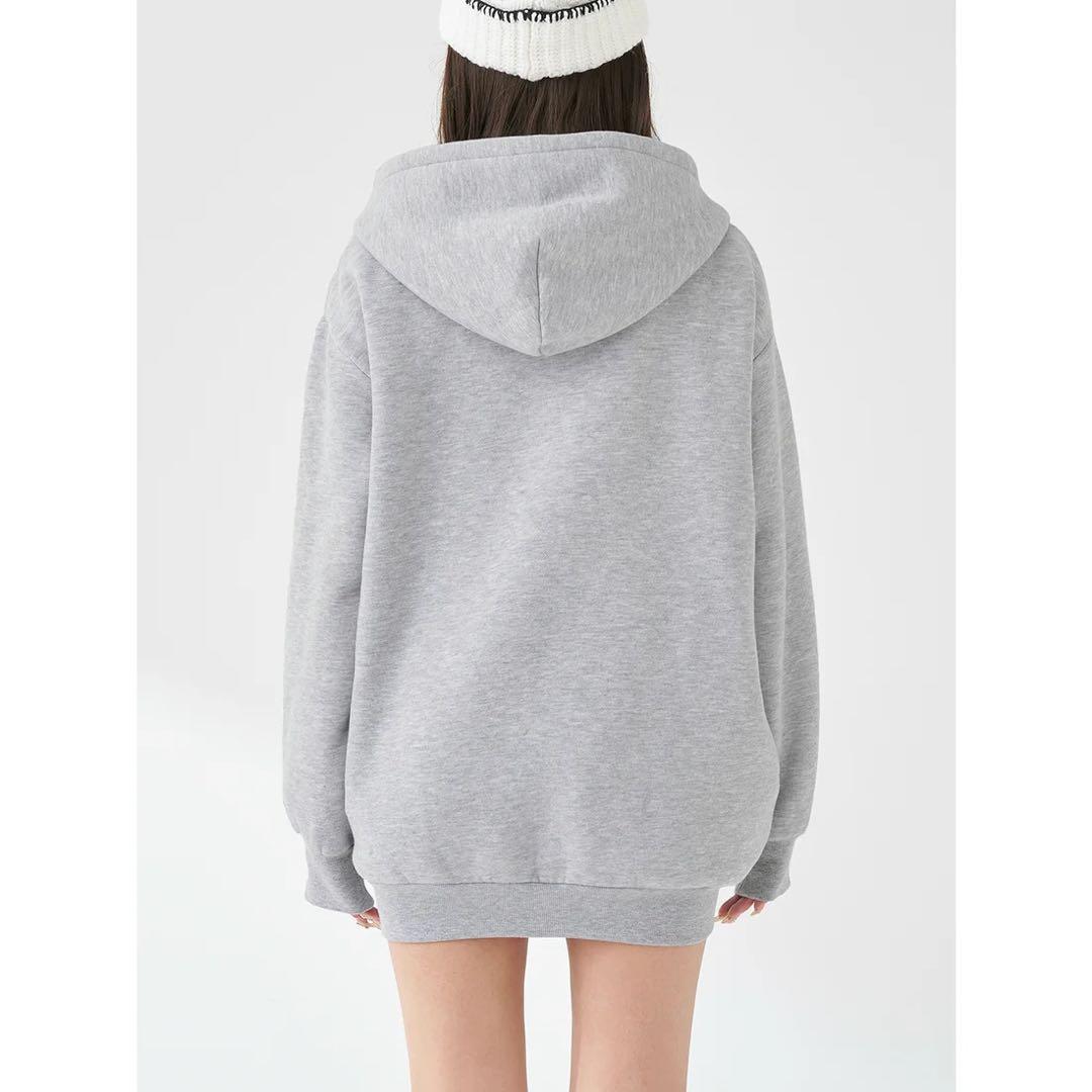 新品タグ付き ダーリッチ アップリケDDロゴパーカー グレー