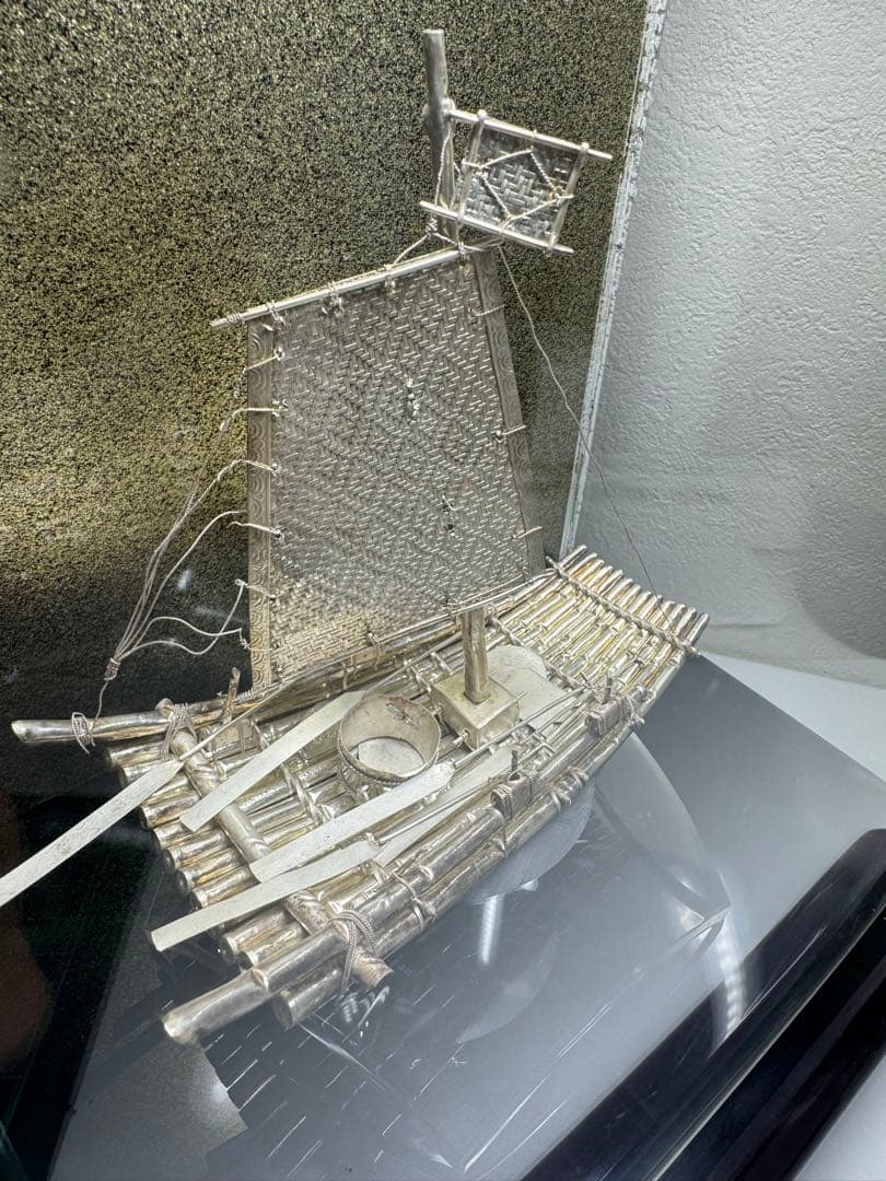 銀製 ヨット 置物 帆船モチーフ ケース付き