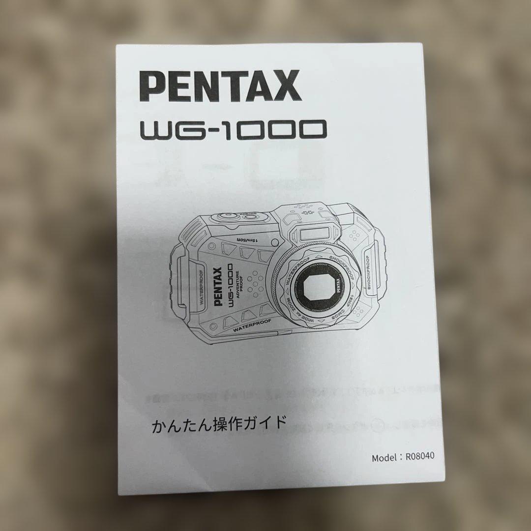 【新品未使用・オリーブ】PENTAX WG-1000 防水デジカメ 付属品完備