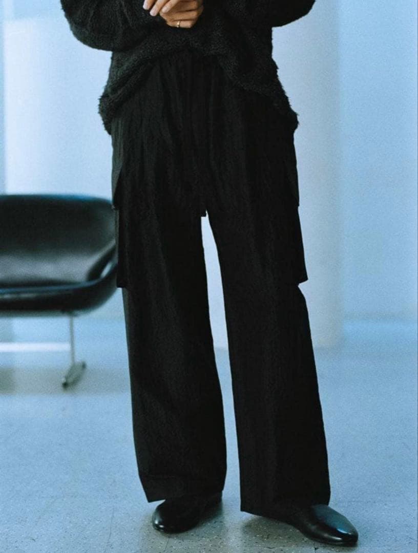 パンツ LIDNM SILK LINEN SUCKER FATIGUE PANTS S