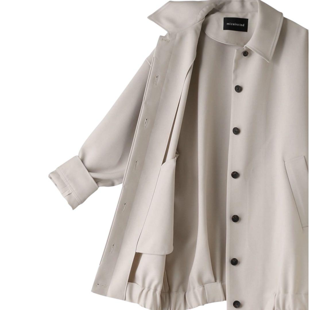 極美品 ミズイロインド ブルゾン ハリントンジャケット オーバーサイズ