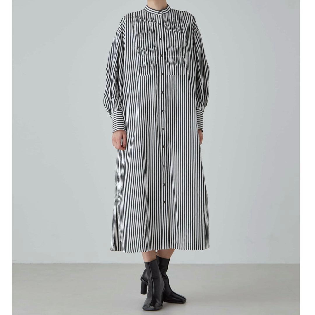 ADORE アドーア シャツワンピース ストライプ ボリューム袖 サイズ38