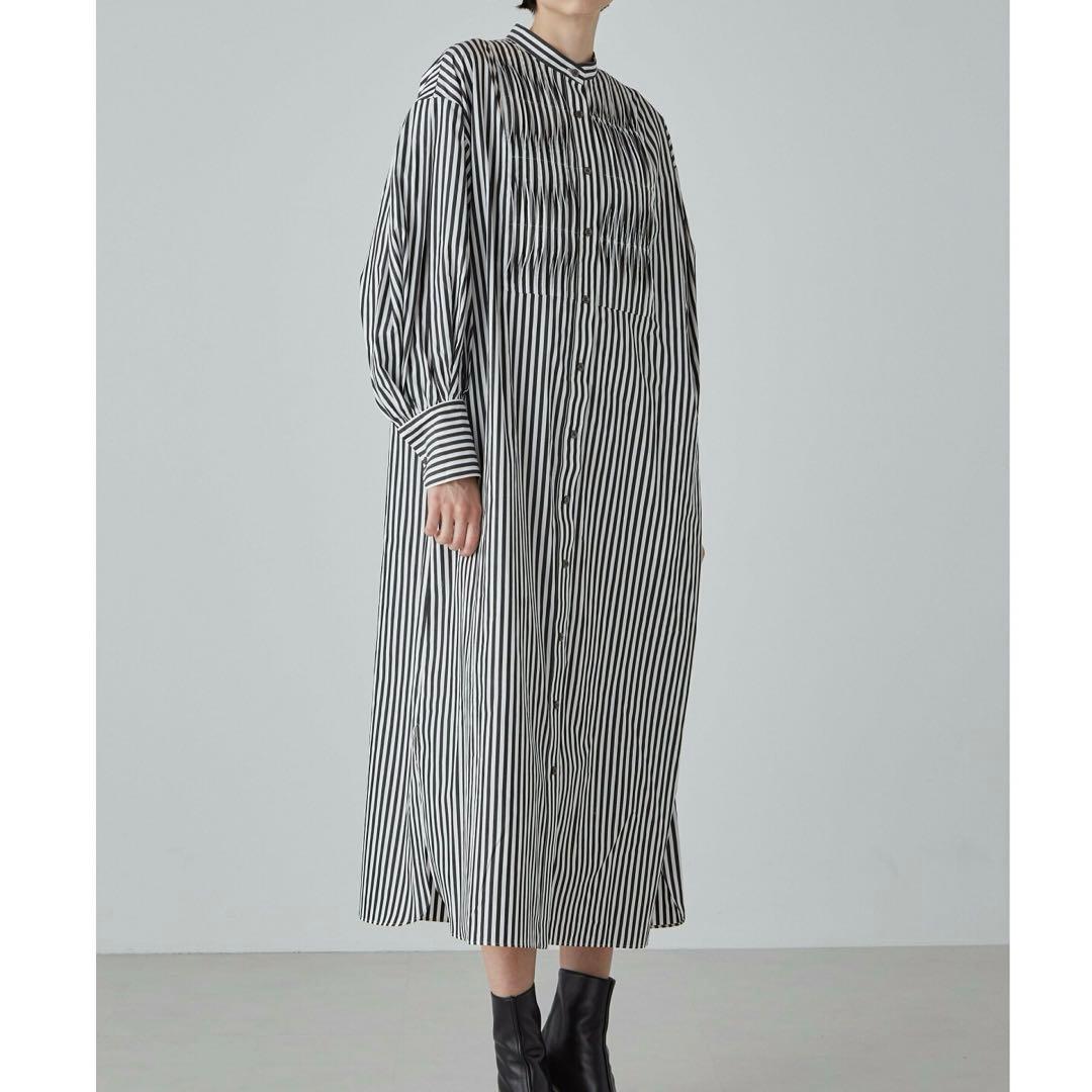 ADORE アドーア シャツワンピース ストライプ ボリューム袖 サイズ38