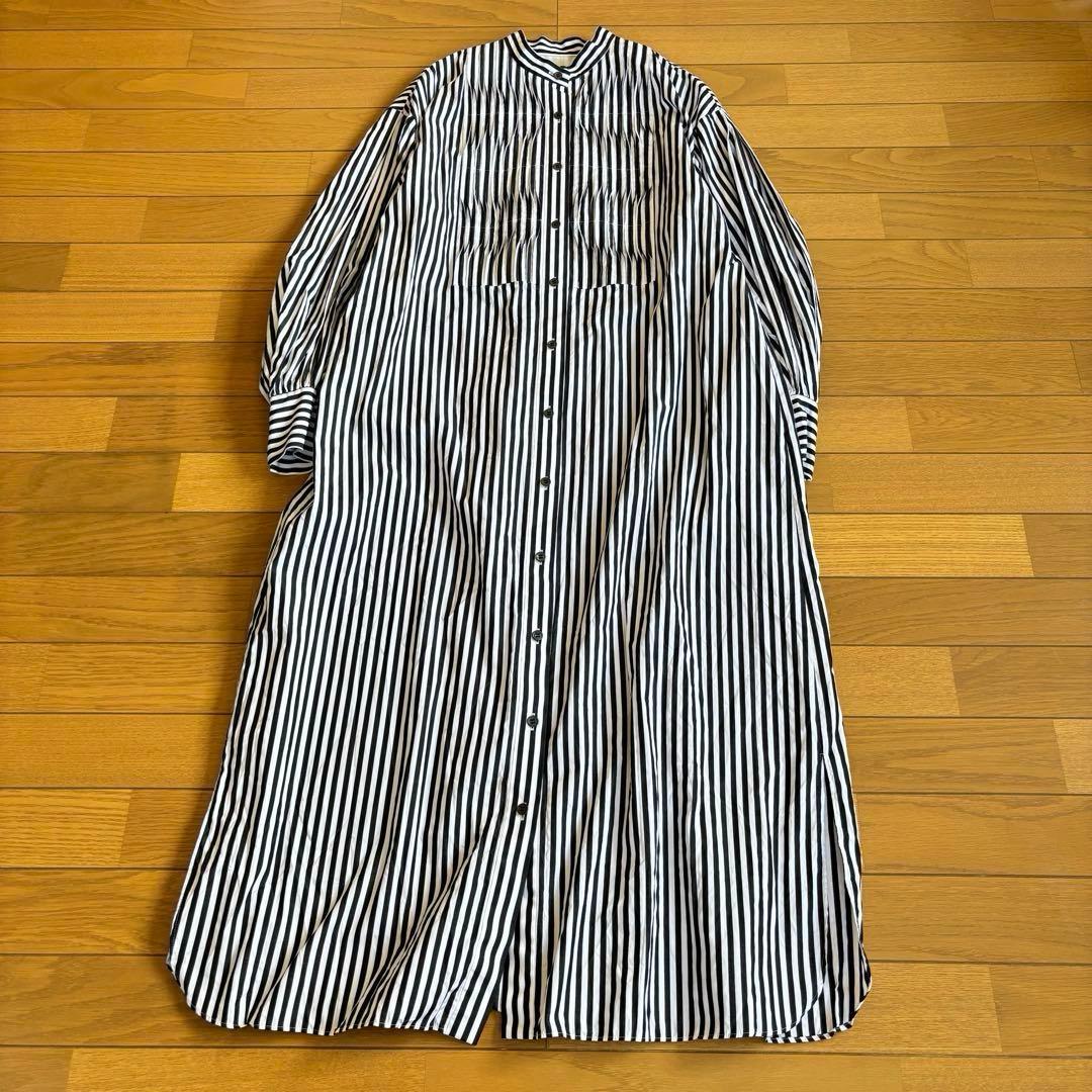 ADORE アドーア シャツワンピース ストライプ ボリューム袖 サイズ38