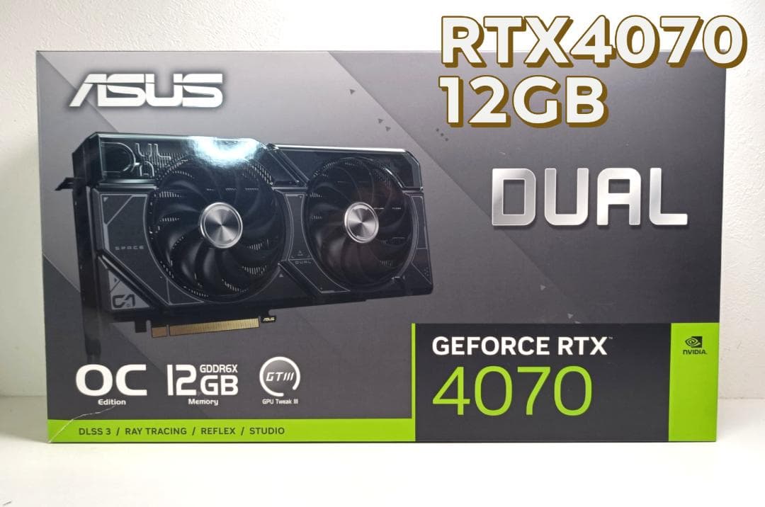 【動作確認済】ASUS GEFORCE RTX4070 12GB DUAL OC
