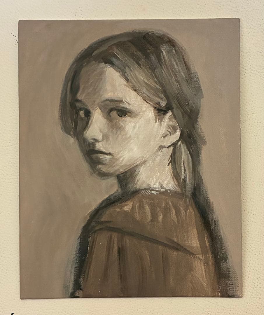 アクリル画　人物　1095