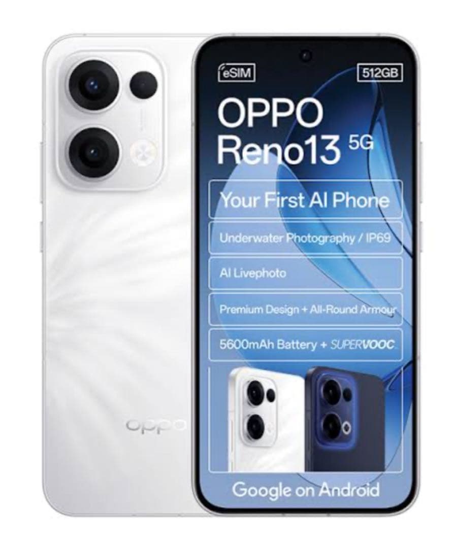 OPPO Reno13 5G 512GB / 12GB RAM SIMフリー 白