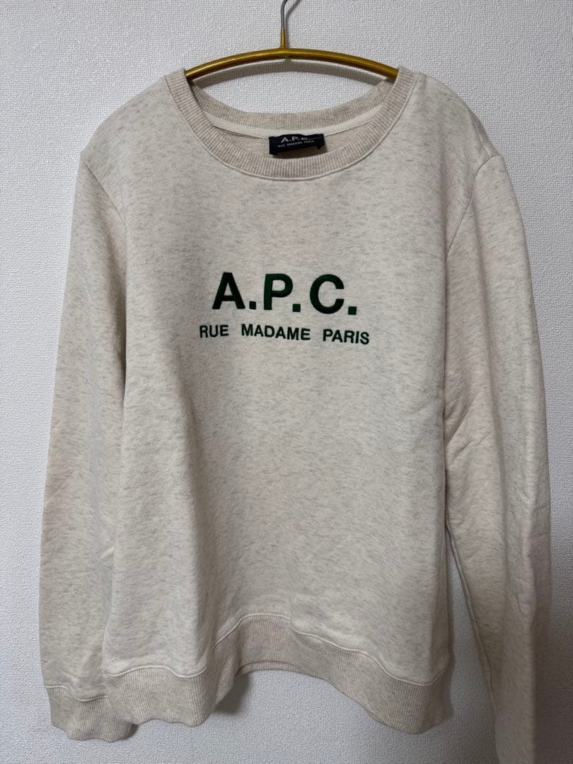 A.P.C. ロゴ スウェット ベージュ