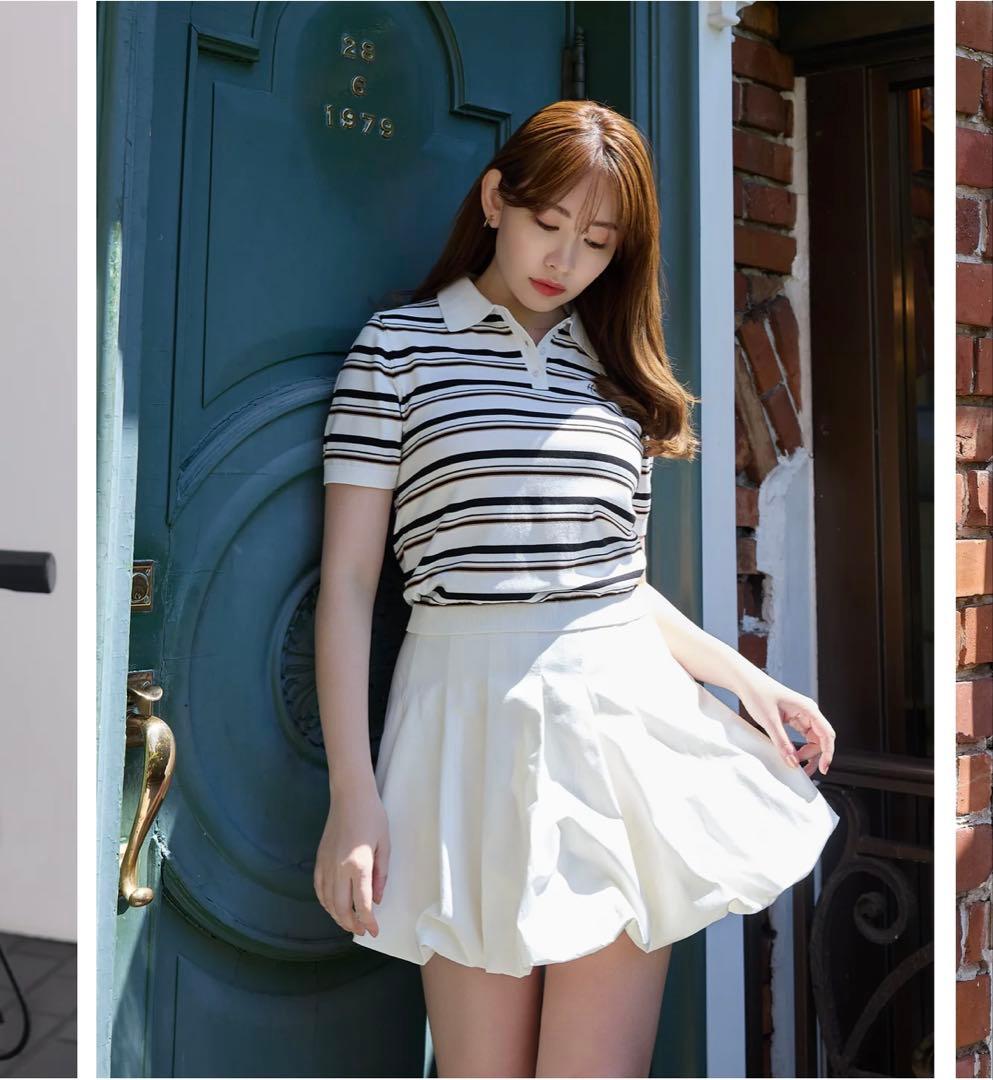 スカート herlipto Bubble Cotton Mini Skirt