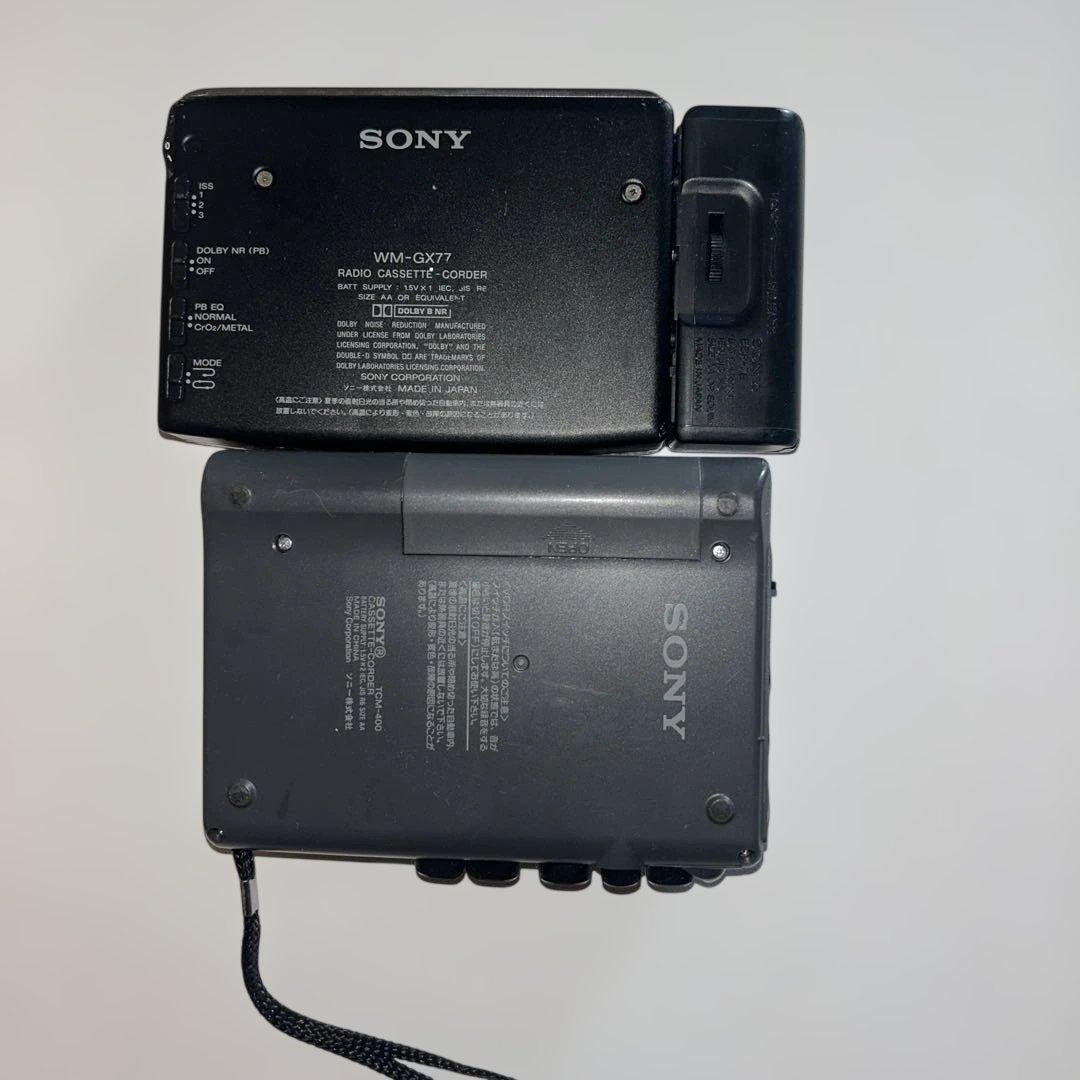 SONY WM-GX77 カセットプレーヤー 2点セット　 録音機能付き