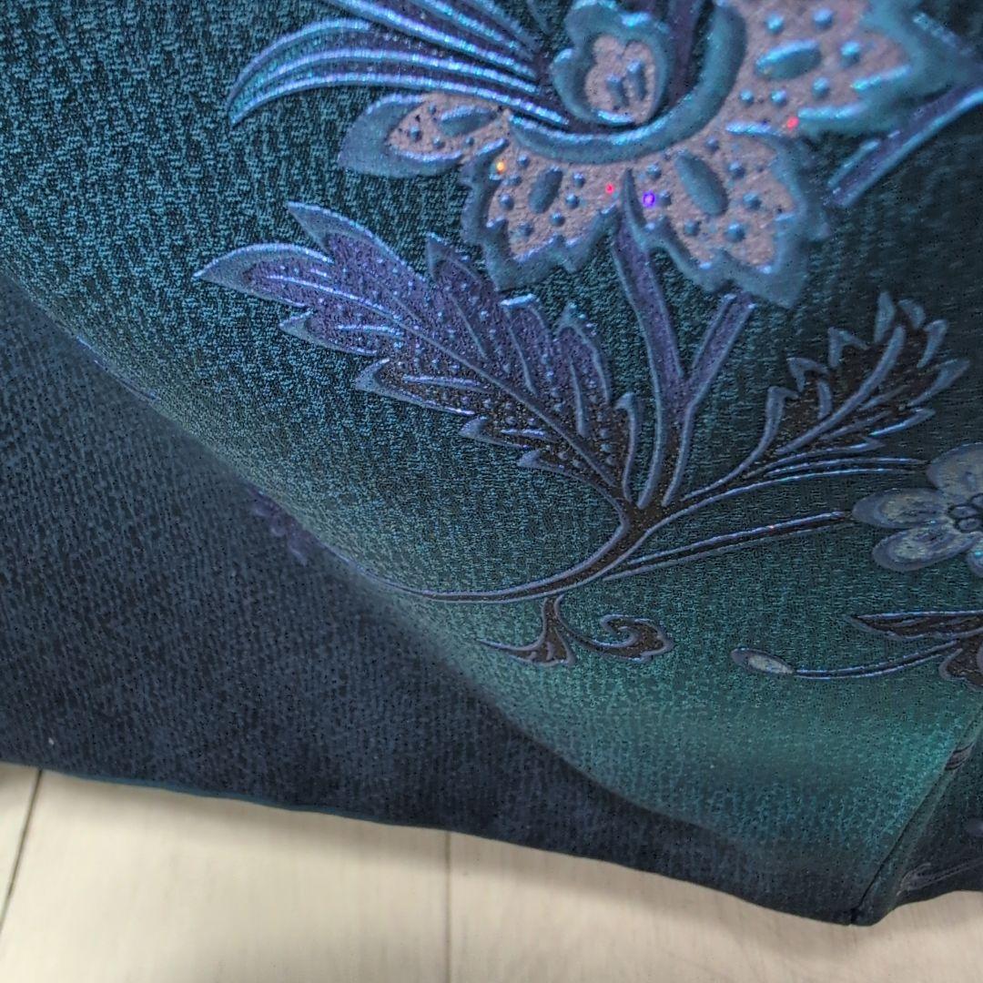 おかぁしゃ〜ん様[和田光正伝統工芸士]叙勲受章者、濃ブルー系付下げ逸品バジックガ