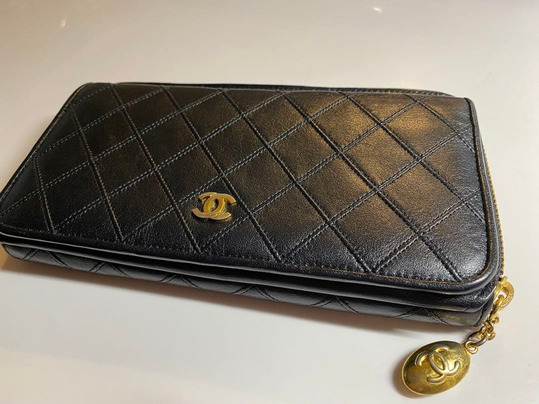 CHANEL ヴィンテージ長財布　黒