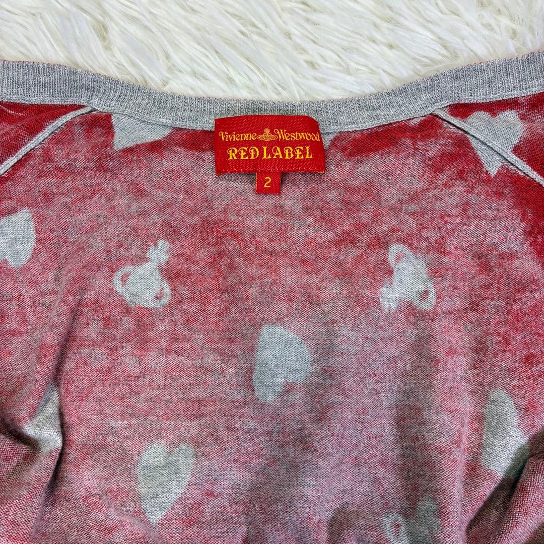 ヴィヴィアンウエストウッド カーディガン 総柄 オーブ ハート オーブ釦