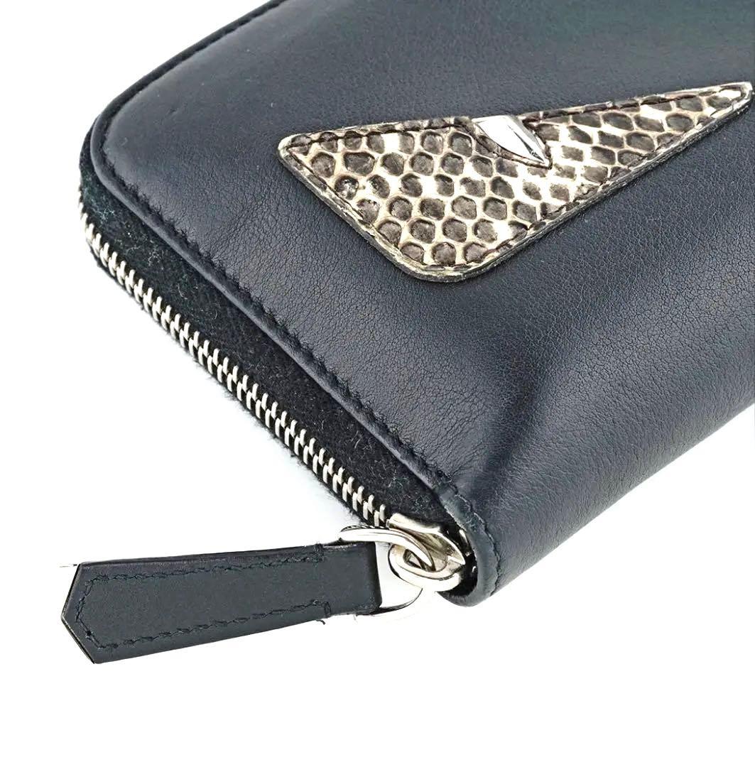 バラFENDI フェンディ モンスター 長財布 レザーラウンドファスナー