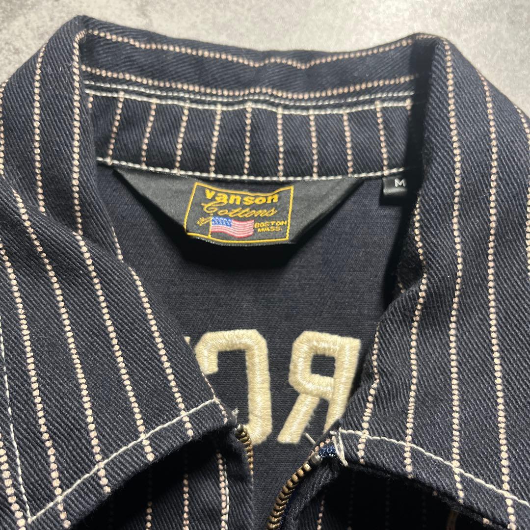 美品 VANSON つなぎ ウォバッシュストライプ M 送料無料