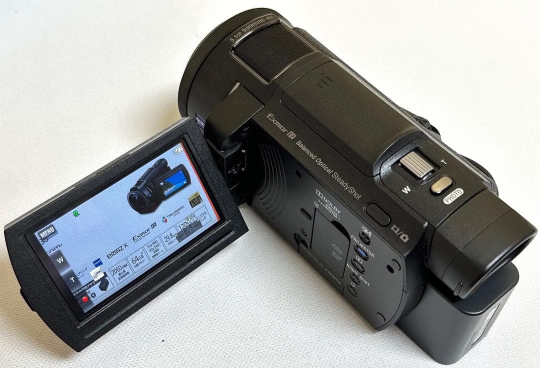 ＜動作品＞SONY FDR-AX35 4Kビデオカメラ 充電器レンズガードなど付