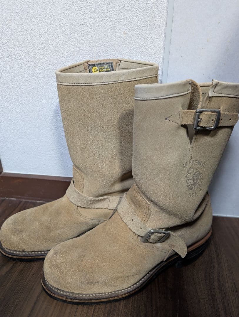 Chippewaチペア エンジニアブーツ　スエード　２５．５センチ