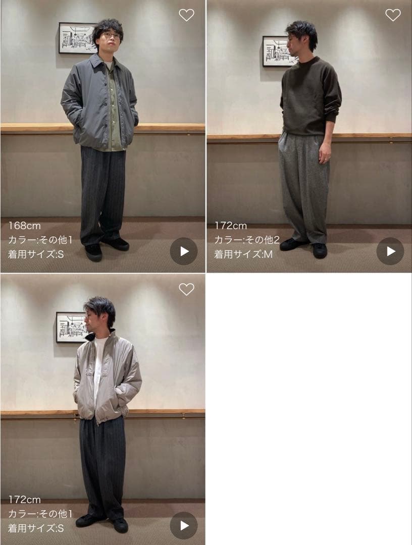 Steven Alanウール ストライプスラックス　グレー　トラウザーズ　M