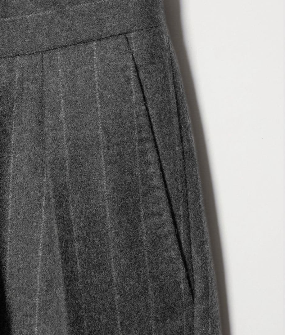 Steven Alanウール ストライプスラックス　グレー　トラウザーズ　M