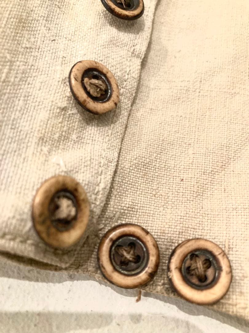 フランスアンティーク 白リネン フットカバー