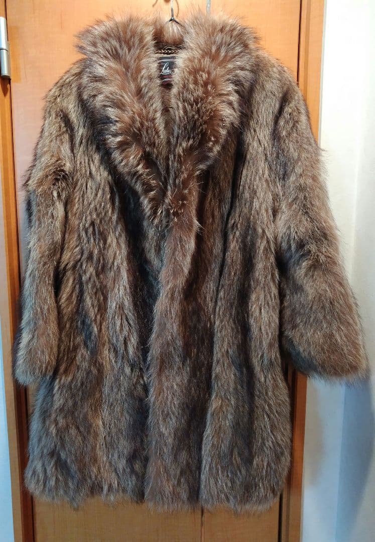美品【Lake Fur】フォックス毛皮コート　11号
