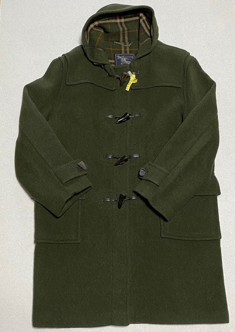 【お値下げ】Burberryフード付きダッフルコート オリーブグリーン