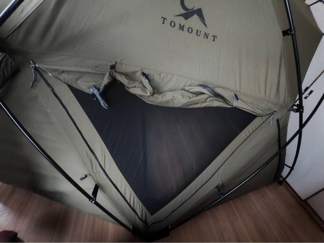 1シェルターテント TC 自立式 2～3人用 アルミポール 煙突穴付き4シーズン