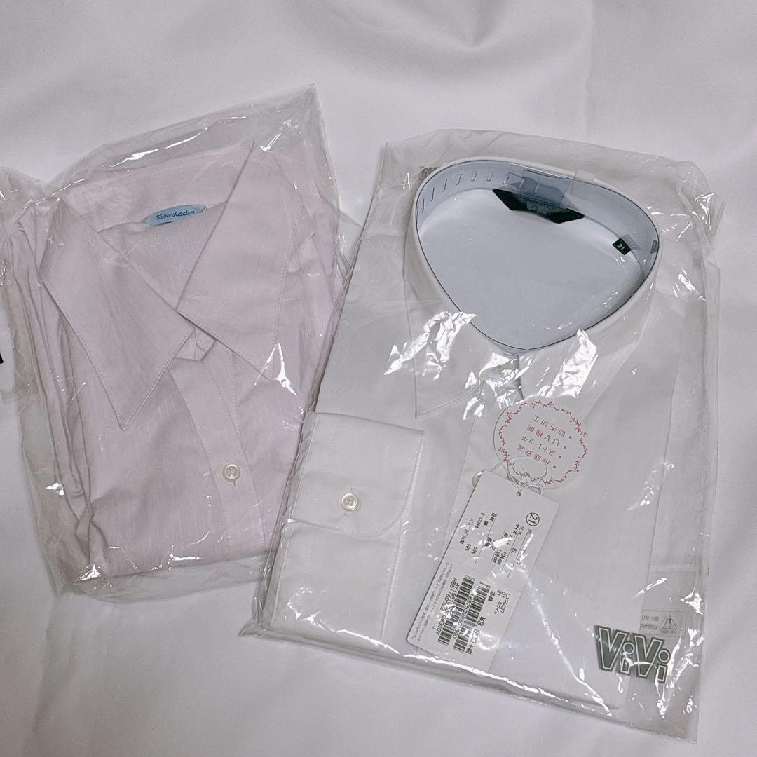 21号 レディース スーツ シャツ2枚付き はるやま ViVi 大きいサイズ